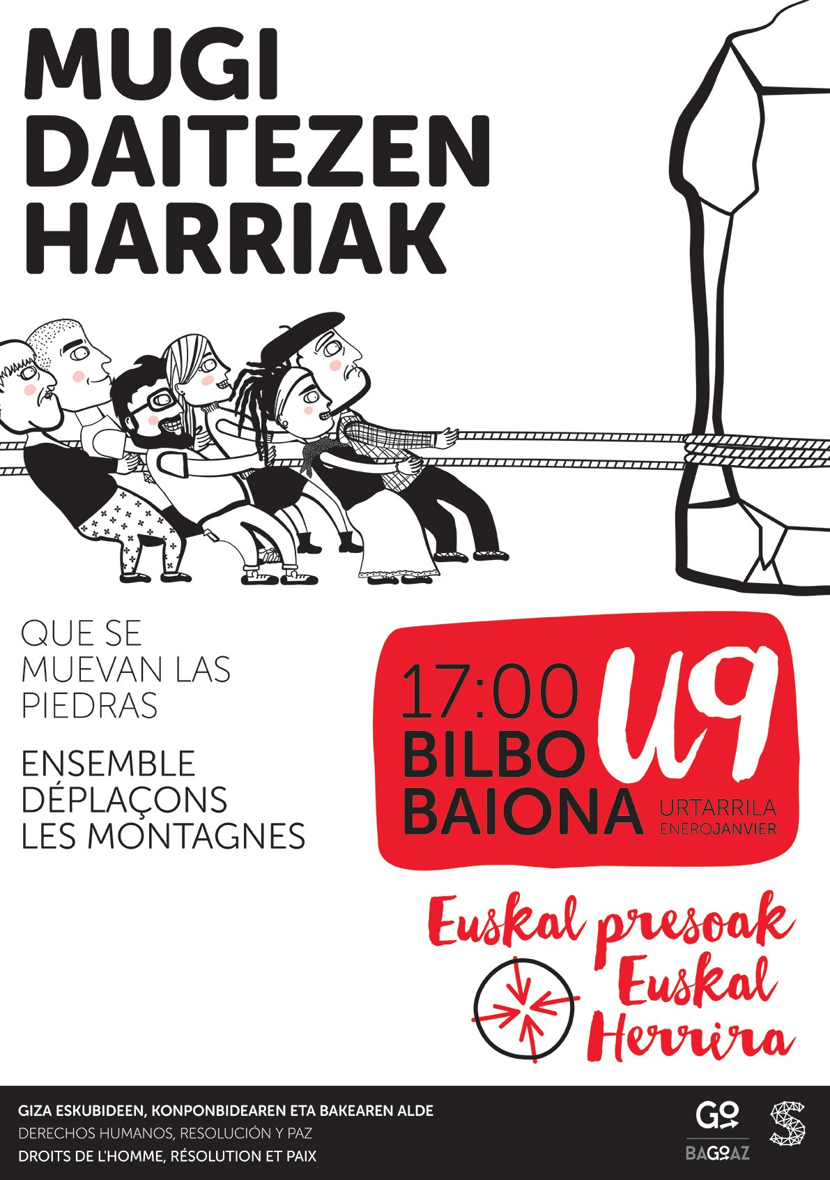Urtarrilaren 9an Bilbon egingo den manifestaziora autobusez joateko izena eman daiteke dagoeneko