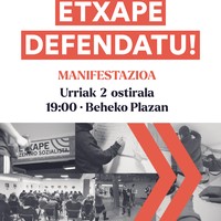 Manifestazioa: 'Etxape defendatu!'