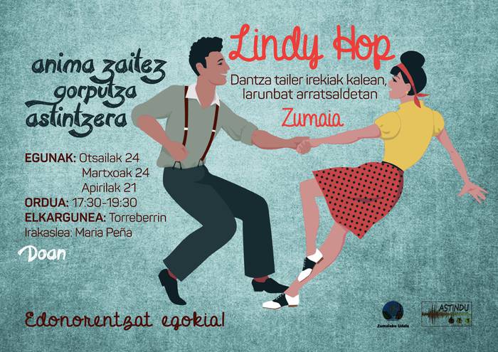 Lindy Hop dantza tailerra antolatu du Astinduk