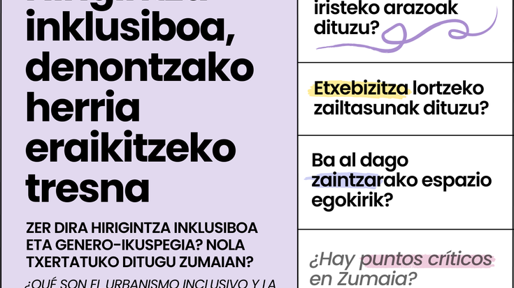 'Hirigintza inklusiboa, denontzako herria eraikitzeko tresna' hitzaldia