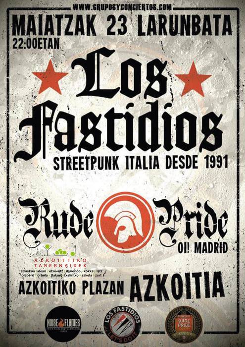 Los fastidios + Rude Pride taldeen kontzertua