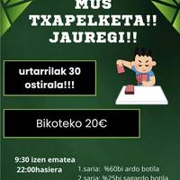 Mus txapelketa, Aiako Jauregi tabernan