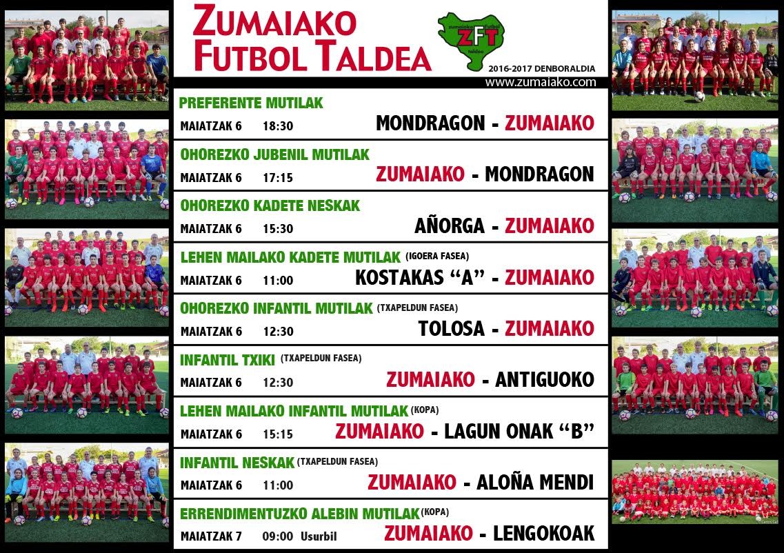 Zumaiako Futbol Taldearen partiduak