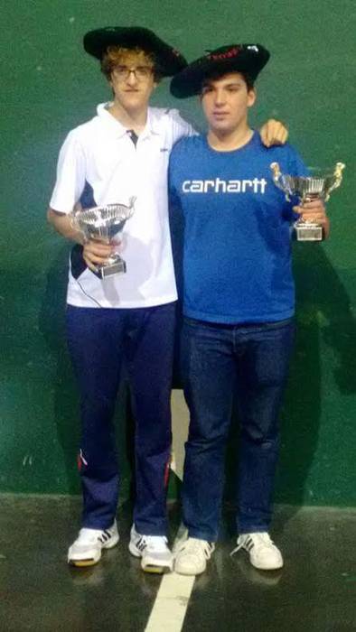 Eduardo Agirre eta Julen Lopez, Gipuzkoko zesta punta txapeldunak kadetetan 