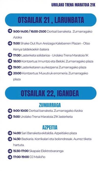 Lasterketa: Urolako Trena maratoia