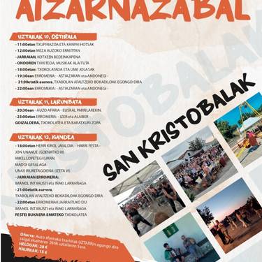 Aizarnazabalgo Saiatz auzoan sankristobalak