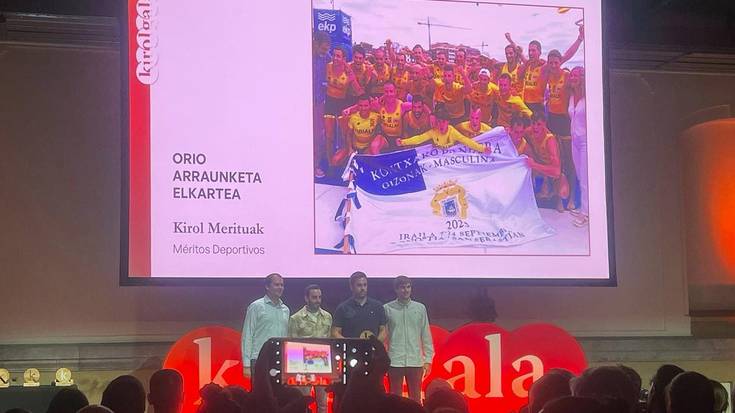 Orio Arraunketa Elkarteak Gipuzkoako Merezimendu Saria jaso du
