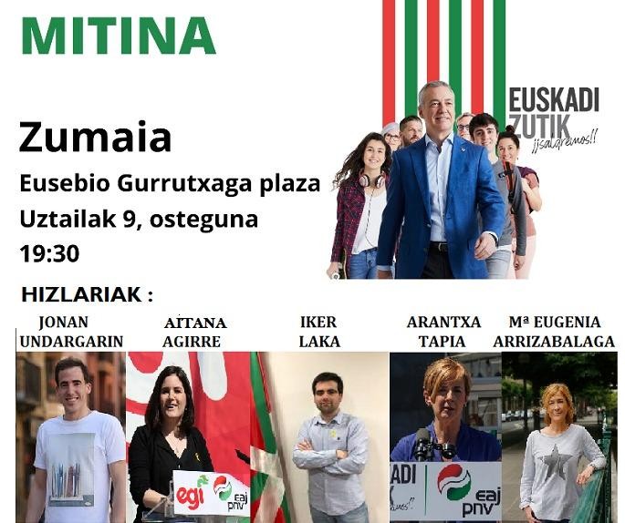 Zumaiarrak eta emakumeak berriro ere Euskadi zutik jartzeko prest
