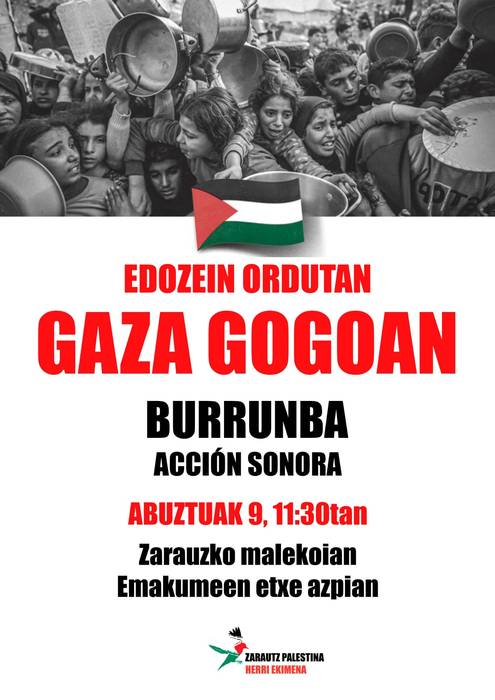 Mobilizazioa: Palestinaren aldeko manifestazio zaratasua