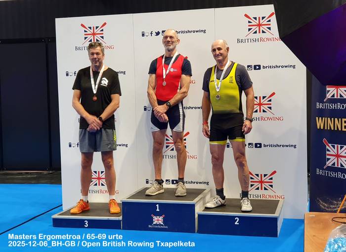 Joseba Saies Alzuak zilarrezko domina eskuratu du Open British Rowing txapelketan