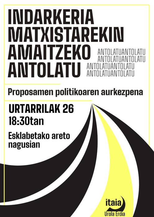 Aurkezpena: indarkeria matxistari aurre egiteko Itaiaren proposamena