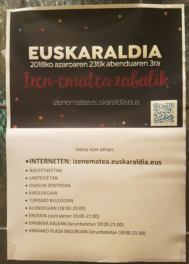 Euskaraldian izena emateko aukera zabaldu dute