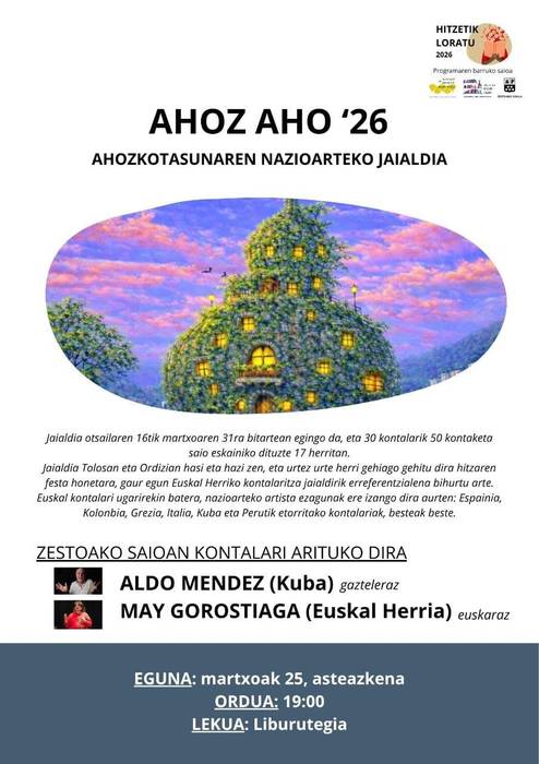 Ahoz Aho kontalari saioa