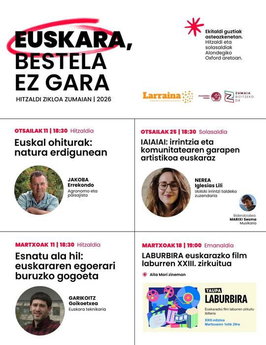 Hitzaldia: 'Euskal ohiturak: natura erdigunean'