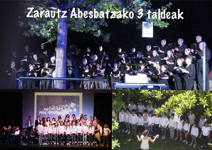 Zarautz Abesbatzako hiru taldeen emanaldia, Santa Zezilia ospatzeko