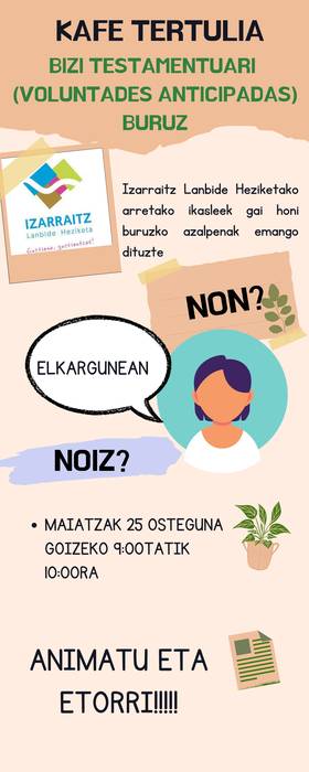 Bizi testamentuari buruzko kafe tertulia