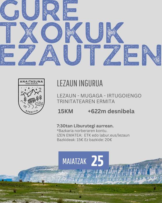 Mendi irteera: Gure txokoak ezagutzen