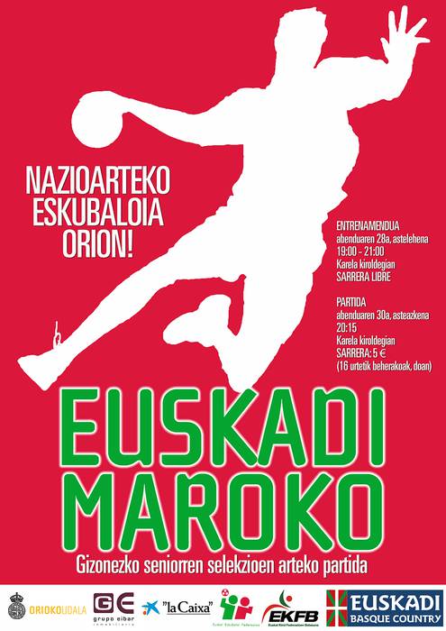 Kartelak: Euskadi-Maroko eskubaloi partida