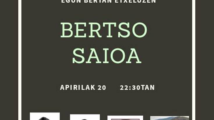 Ostiral honetan bertso saioa Etxeluzen