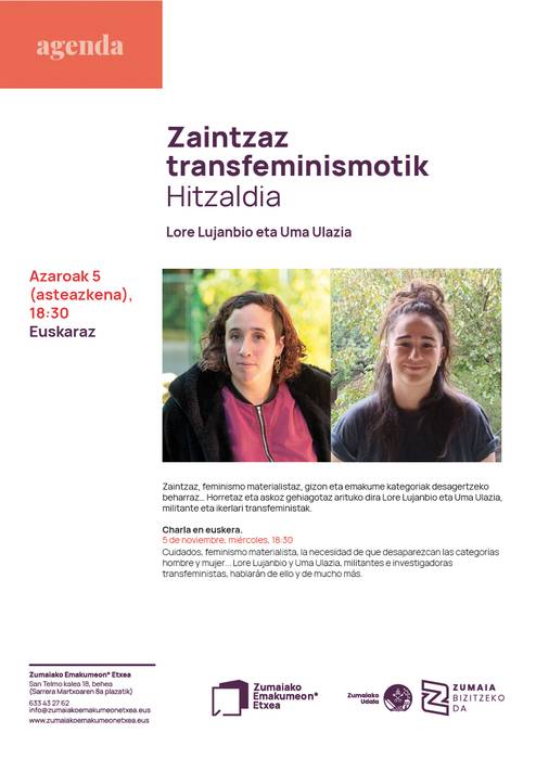 Hitzaldia: 'Zaintzaz transfeminismotik'