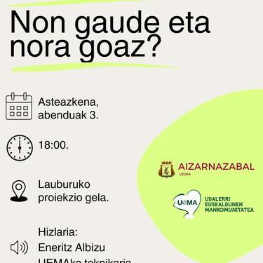 Hitzaldia: 'Non gaude eta nora goaz?'