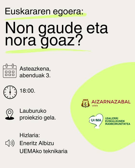 Hitzaldia: 'Non gaude eta nora goaz?'