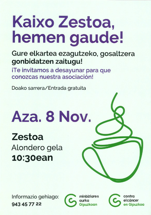 Minbiziaren Aurka Gipuzkoanen gosari-topaketa