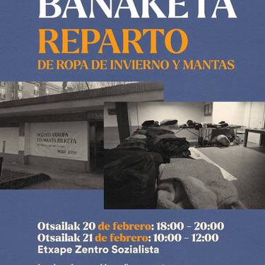 Neguko arropa eta manta banaketa