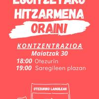 Egoitzetako hitzarmena eskatzeko elkarretaratzea