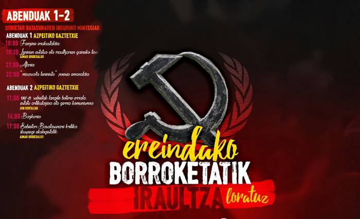 Sobiertar Batasunaren inguruko eskualdeko jardunaldiak egingo dituzte asteburuan Azpeitiko Gaztetxean