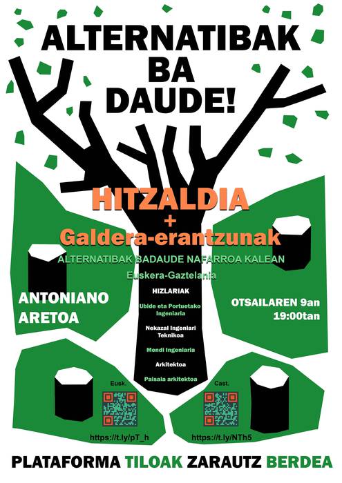 Hitzaldia: 'Alternatibak badaude!'