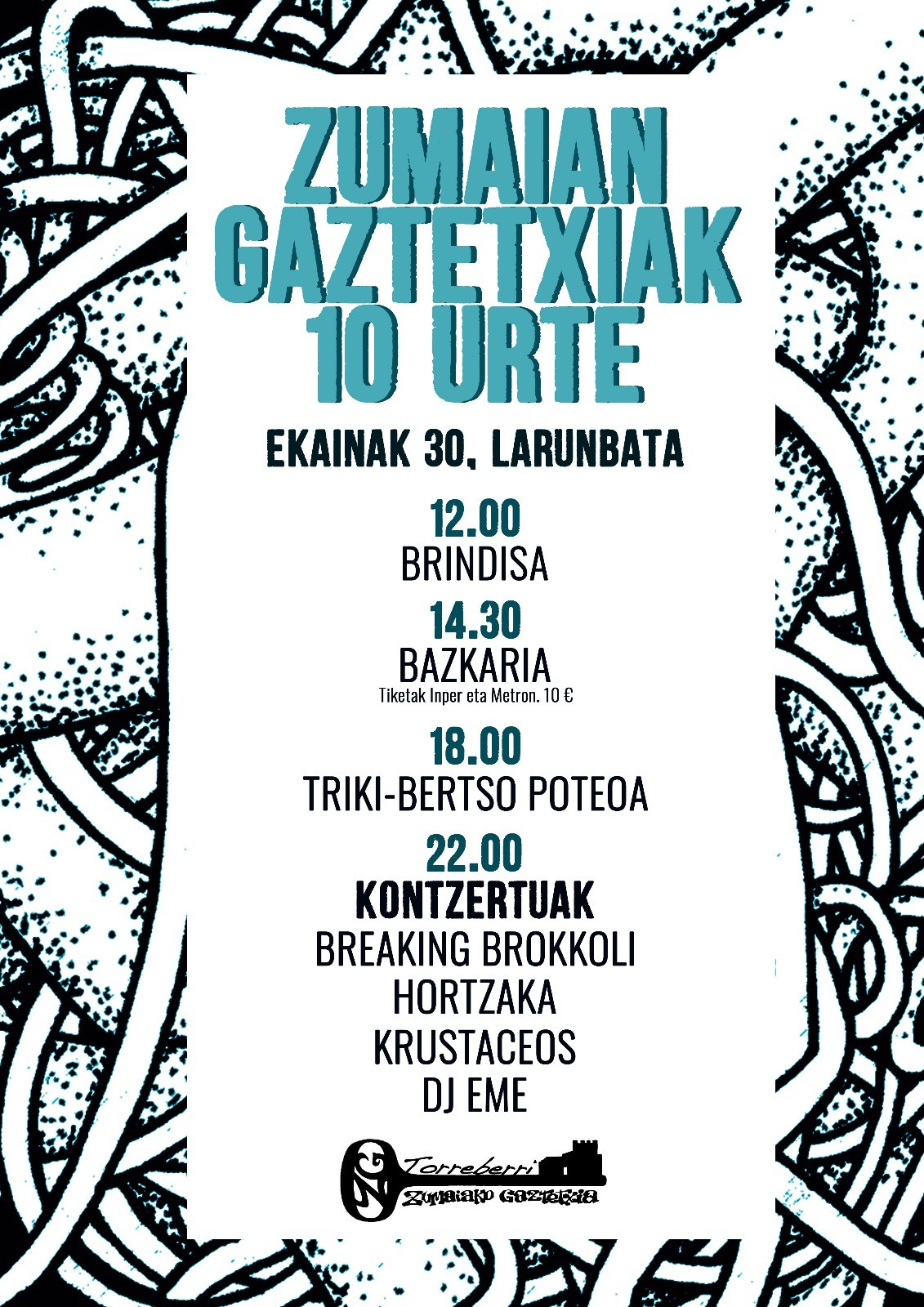 Gaztetxearen 10. urteurrena dela eta egun osoko egitaraua izango da