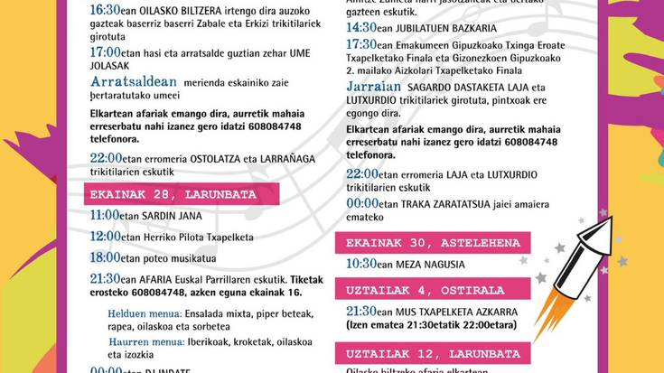 Jaiak: San Pedro festak Andatzan