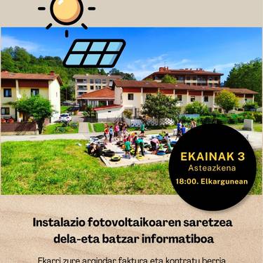 Batzarra: Instalazio fotovoltaikoaren saretzeaz