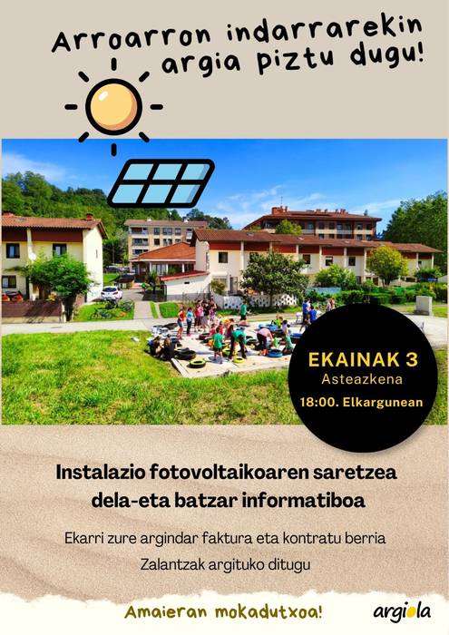 Batzarra: Instalazio fotovoltaikoaren saretzeaz