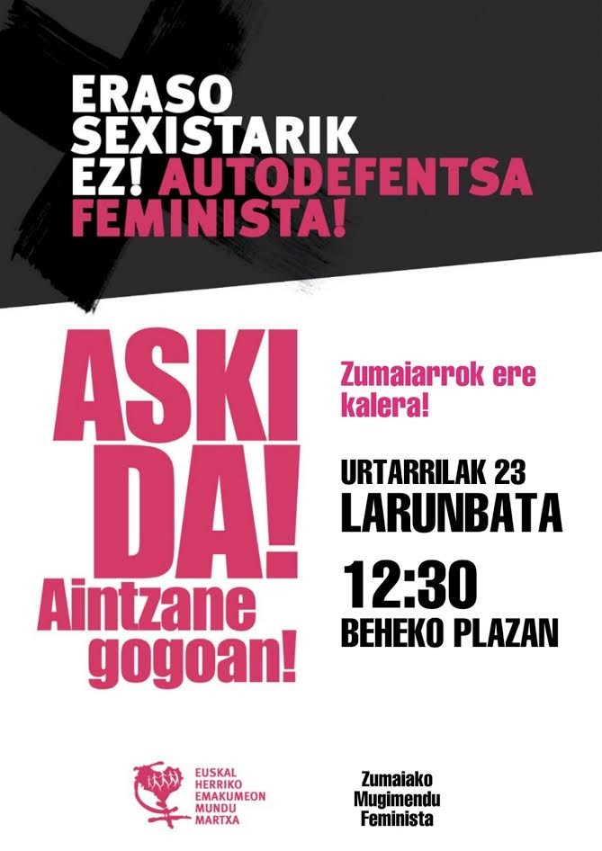 Elkarretaratzea egingo da bihar Zumaian Aintzane Pujanaren erailketa salatzeko