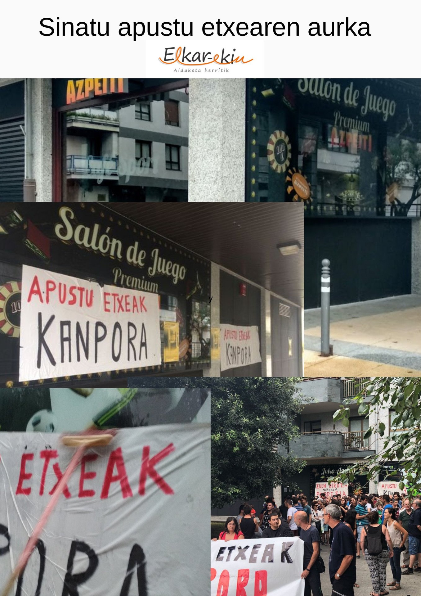 Apustu etxearen aurkako sinadura bilketa abiatuko du Elkar-ekinek datorren astean