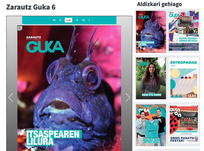 Itsaspeko altxorrak ur azalera atera ditu iraileko Zarautz Guka aldizkariak