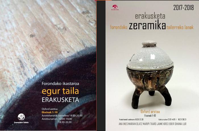 Egur tailla eta zeramika erakusketa zabalduko da bihar Oxforden