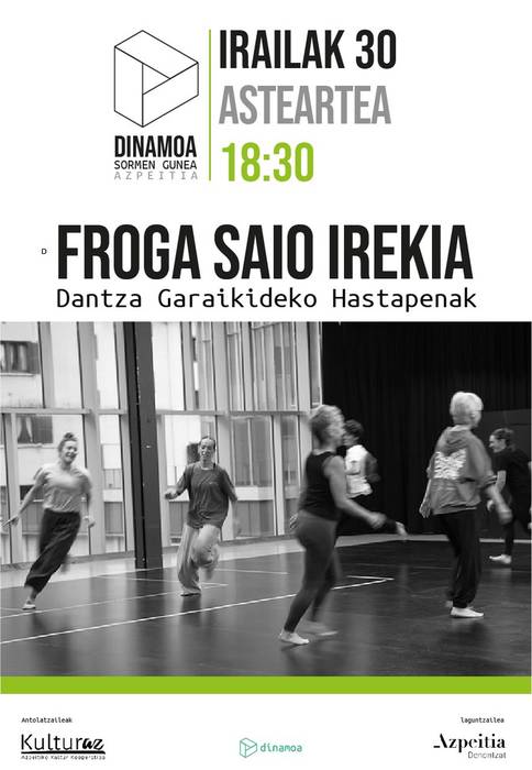 Dantza garaikideko hastapen ikastaroko froga saioa