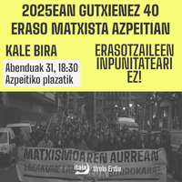 Eraso matxisten kontrako kale bira