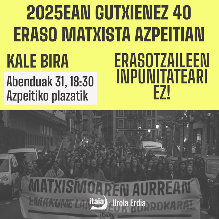 Eraso matxisten kontrako kale bira