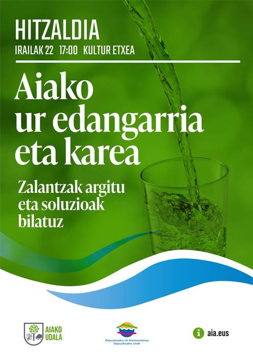 Hitzaldia: Aiako ur edangarria eta karea