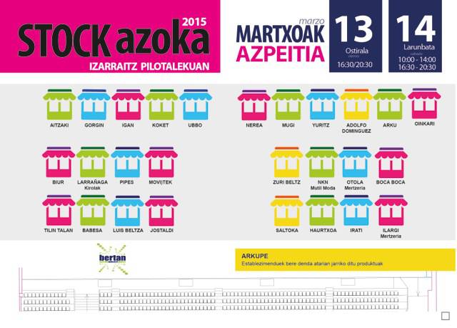Bertan elkarteko 28 merkatarik stock azoka jarriko dute ostiralean eta larunbatean